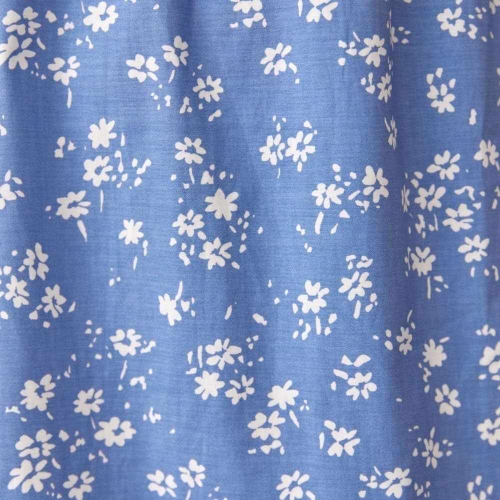 Reformation Isador Cotton Floral Button V Neck A Line Mini Dress Lassen Blue - Picture 10 of 10
